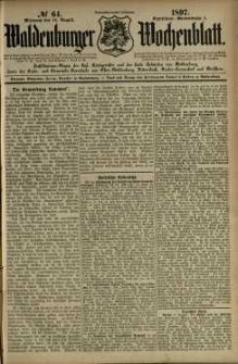 Waldenburger Wochenblatt, Jg. 43, 1897, nr 64