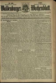 Waldenburger Wochenblatt, Jg. 43, 1897, nr 66