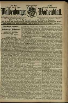 Waldenburger Wochenblatt, Jg. 43, 1897, nr 68
