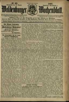 Waldenburger Wochenblatt, Jg. 43, 1897, nr 69