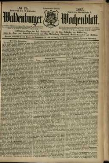 Waldenburger Wochenblatt, Jg. 43, 1897, nr 75