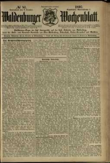 Waldenburger Wochenblatt, Jg. 43, 1897, nr 81