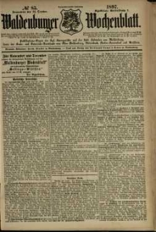 Waldenburger Wochenblatt, Jg. 43, 1897, nr 85