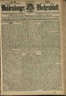Waldenburger Wochenblatt, Jg. 43, 1897, nr 89
