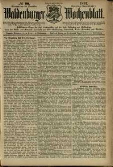 Waldenburger Wochenblatt, Jg. 43, 1897, nr 90
