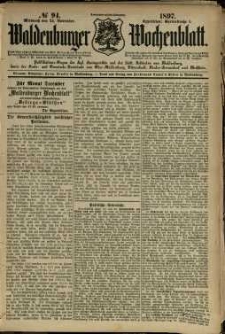 Waldenburger Wochenblatt, Jg. 43, 1897, nr 94