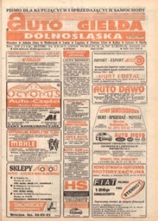 Auto Giełda Dolnośląska : pismo dla kupujących i sprzedających samochody, R. 3, 1994, nr 29 (118) [22.07]
