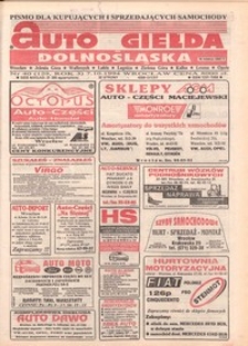 Auto Giełda Dolnośląska : pismo dla kupujących i sprzedających samochody, R. 3, 1994, nr 40 (129) [7.10]