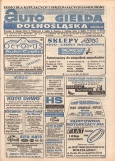 Auto Giełda Dolnośląska : pismo dla kupujących i sprzedających samochody, R. 3, 1994, nr 47 (136) [25.11]