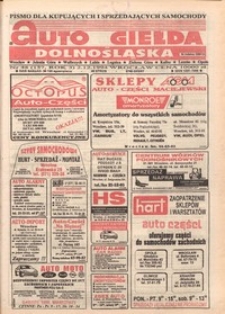Auto Giełda Dolnośląska : pismo dla kupujących i sprzedających samochody, R. 3, 1994, nr 48 (137) [2.12]