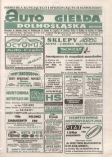 Auto Giełda Dolnośląska : pismo dla kupujących i sprzedających samochody, R. 3, 1994, nr 49 (138) [9.12]