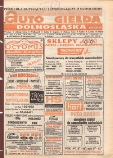 Auto Giełda Dolnośląska : pismo dla kupujących i sprzedających samochody, R. 3, 1994, nr 50 (139) [16.12]