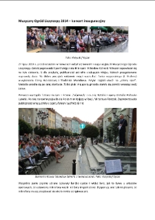 Muzyczny Ogród Liczyrzepy 2014 – koncert inauguracyjny [Dokument elektroniczny]