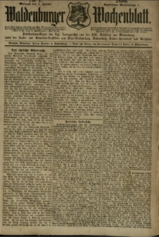 Waldenburger Wochenblatt, Jg. 45, 1899, nr 1