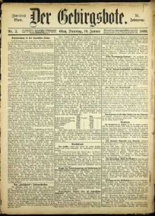Der Gebirgsbote, 1899, nr 3 [10.01]