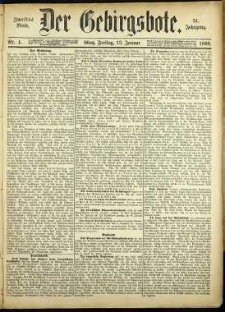 Der Gebirgsbote, 1899, nr 4 [13.01]