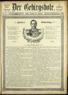 Der Gebirgsbote, 1899, nr 8 [27.01]