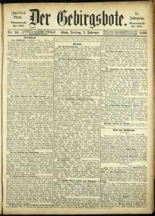 Der Gebirgsbote, 1899, nr 10 [3.01]2