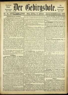 Der Gebirgsbote, 1899, nr 16 [24.02]