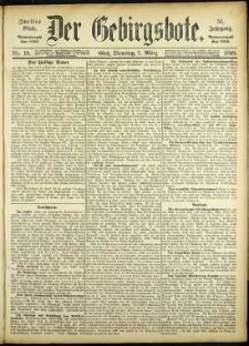 Der Gebirgsbote, 1899, nr 19 [7.03]
