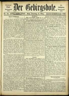 Der Gebirgsbote, 1899, nr 23 [21.03]