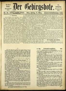 Der Gebirgsbote, 1899, nr 26 [31.03]