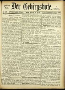 Der Gebirgsbote, 1899, nr 46 [9.06]