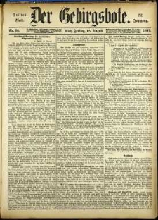 Der Gebirgsbote, 1899, nr 66 [18.08]