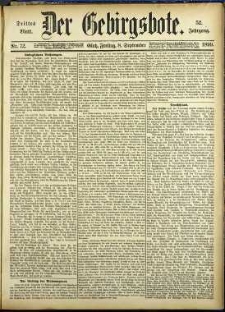 Der Gebirgsbote, 1899, nr 72 [8.09]