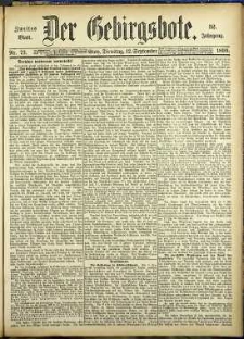 Der Gebirgsbote, 1899, nr 73 [12.09]
