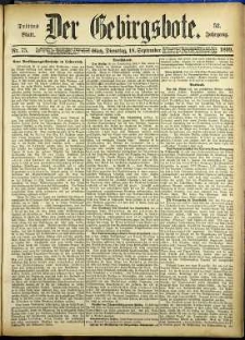 Der Gebirgsbote, 1899, nr 75 [19.09]