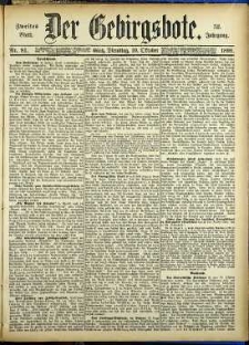 Der Gebirgsbote, 1899, nr 81 [10.10]