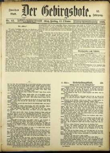 Der Gebirgsbote, 1899, nr 82 [13.10]
