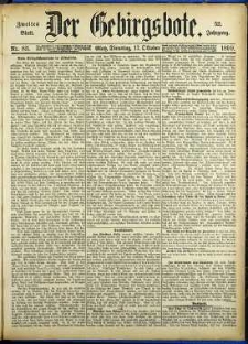 Der Gebirgsbote, 1899, nr 83 [17.10]