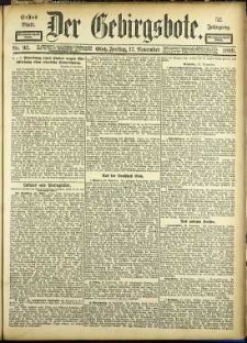 Der Gebirgsbote, 1899, nr 92 [17.11]
