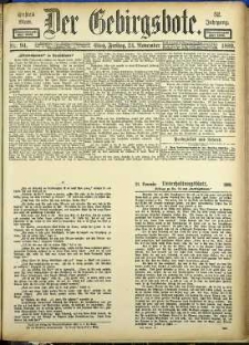Der Gebirgsbote, 1899, nr 94 [24.11]