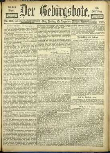 Der Gebirgsbote, 1899, nr 100 [15.12]