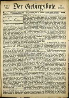 Der Gebirgsbote, 1898, nr 7 [25.01]