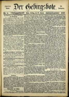 Der Gebirgsbote, 1898, nr 8 [28.01]