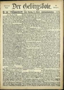 Der Gebirgsbote, 1898, nr 13 [15.02]