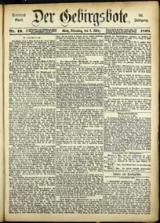 Der Gebirgsbote, 1898, nr 19 [8.03]