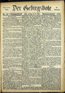 Der Gebirgsbote, 1898, nr 22 [18.03]
