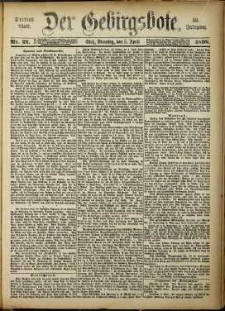 Der Gebirgsbote, 1898, nr 27 [5.04]