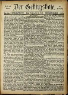 Der Gebirgsbote, 1898, nr 31 [19.04]