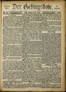Der Gebirgsbote, 1898, nr 32 [22.04]