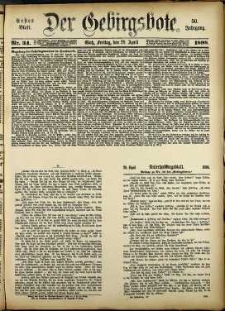 Der Gebirgsbote, 1898, nr 34 [28.04]