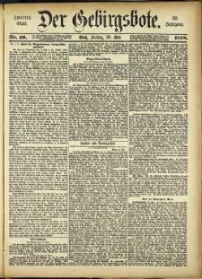 Der Gebirgsbote, 1898, nr 40 [20.05]