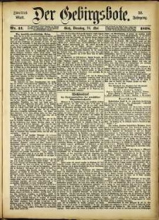 Der Gebirgsbote, 1898, nr 41 [24.05]