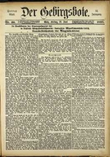 Der Gebirgsbote, 1898, nr 47 [10.06]