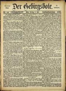 Der Gebirgsbote, 1898, nr 54 [8.07]